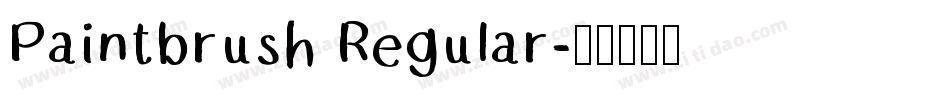 Paintbrush Regular字体转换